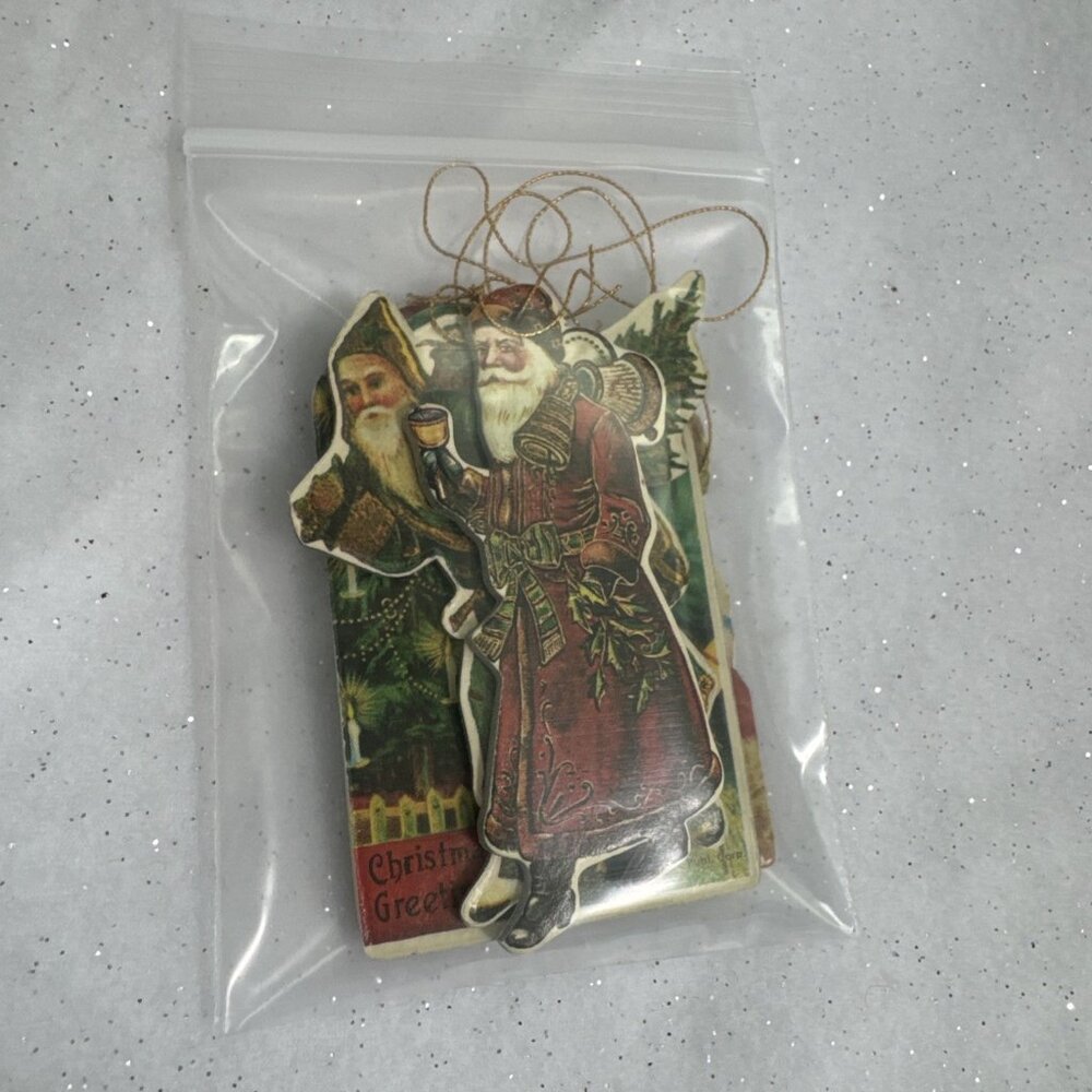 4 Vtg 1977 Merrimack Publ. Corp Die Cut Christmas Ornaments - Picture 12 of 12